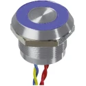 APEM Illuminated Momentary Piezo Switch SPST 22 mm Panel Cutout IP68 Wire Terminal 