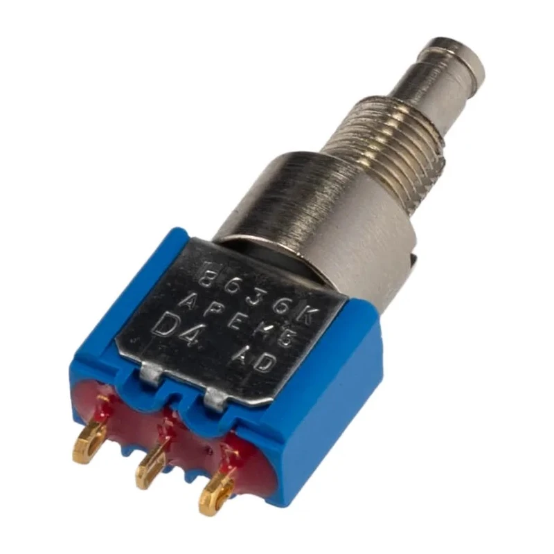 APEM 8000 Series Miniature Push Button Switch SPDT Latching Panel Mount 6.5 mm Cutout IP65 8636ADBK
