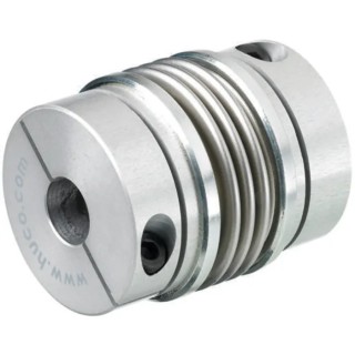 Huco Flexible Coupler 40mm Length Aluminium Hub Stainless Steel Bellows 12mm Bore 530.34.3535