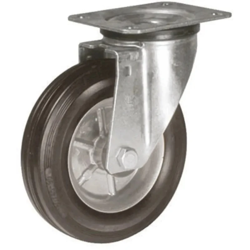 LAG Swivel Castor Wheel 60 kg Load Capacity 80 mm Rubber Tyre 12254