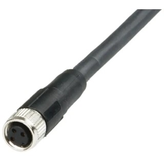 Telemecanique Sensors Female 1/2 In Circular, Straight to 3 Way Unterminated Sensor Actuator Cable, 5 m XZCP1865L5