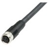 Telemecanique Sensors Female 1/2 In Circular, Straight to 3 Way Unterminated Sensor Actuator Cable, 5 m XZCP1865L5