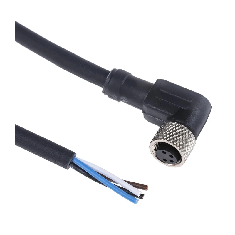 Telemecanique Sensors Female 4 Way Right Angle to 3 Way Unterminated Sensor Actuator Cable 5 m XZCP1041L5