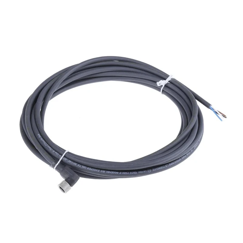 Telemecanique Sensors Female 4 Way Right Angle to 3 Way Unterminated Sensor Actuator Cable 5 m XZCP1041L5