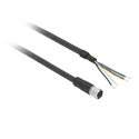 Telemecanique Sensors Female 4 Way Straight to Unterminated Free End Sensor Actuator Cable, 2 m XZCP1141L2