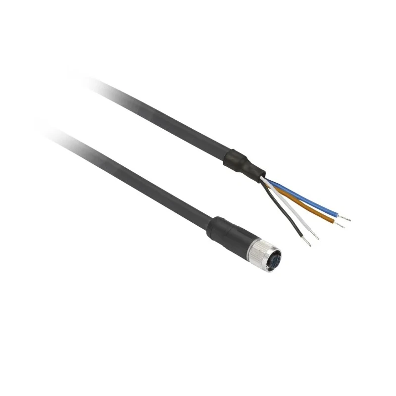 Telemecanique Sensors Female 4 Way Straight to Unterminated Free End Sensor Actuator Cable, 2 m XZCP1141L2
