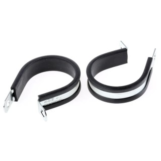 JCS Hi-Torque 40 mm ID Black Rubber Zinc Plated Steel P-Clip PCZR40RS