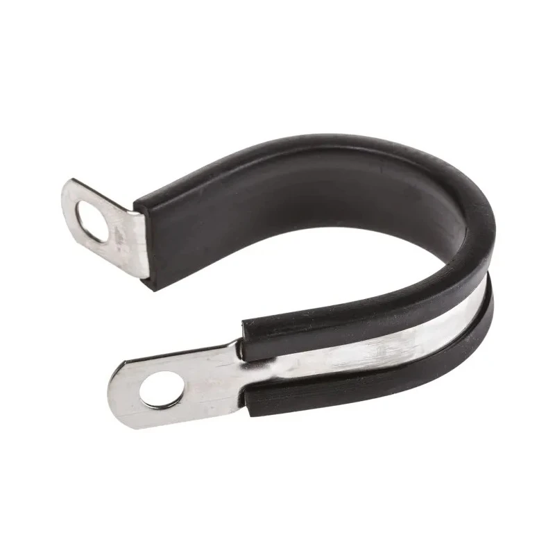 JCS Hi-Torque 32 mm ID Black Rubber Coated 304 Stainless Steel P-Clip PCSR32RS