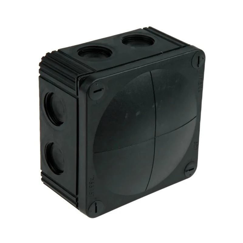 WISKA Combi Series Black Polypropylene Reinforced Fibreglass Junction Box IP67 IP68 IP66 110mm x 110mm x 66mm 61779