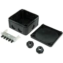 WISKA Combi Series Black Polypropylene Reinforced Fibreglass Junction Box IP67 IP68 IP66 110mm x 110mm x 66mm 61779