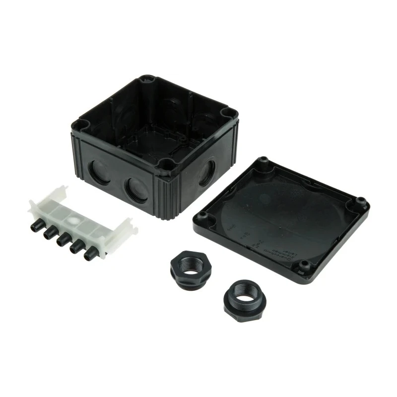 WISKA Combi Series Black Polypropylene Reinforced Fibreglass Junction Box IP67 IP68 IP66 110mm x 110mm x 66mm 61779