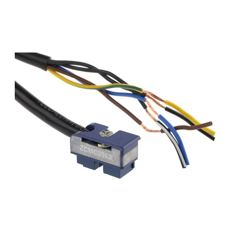 Telemecanique Sensors Limit Switch Pre-Cabled Connection OsiSense XC Series 2-Pole 2m Cable Length ZCMC25L2