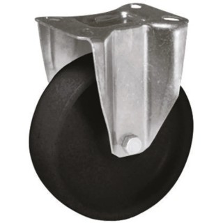 LAG Fixed Castor Wheel 200 kg Load Capacity 100 mm Polyamide Wheel Galvanised Steel Frame 18863