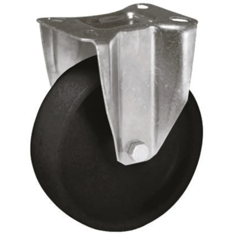 LAG Fixed Castor Wheel 200 kg Load Capacity 100 mm Polyamide Wheel Galvanised Steel Frame 18863