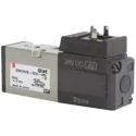 SMC Pneumatic Solenoid Valve 5/2 Solenoid Metric VK3000 Series 24V dc 