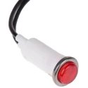 Arcolectric (Bulgin) Ltd 0067 Series Red Panel Mount Indicator 230V AC Lead Wire Termination Prominent Bezel L006700NAA