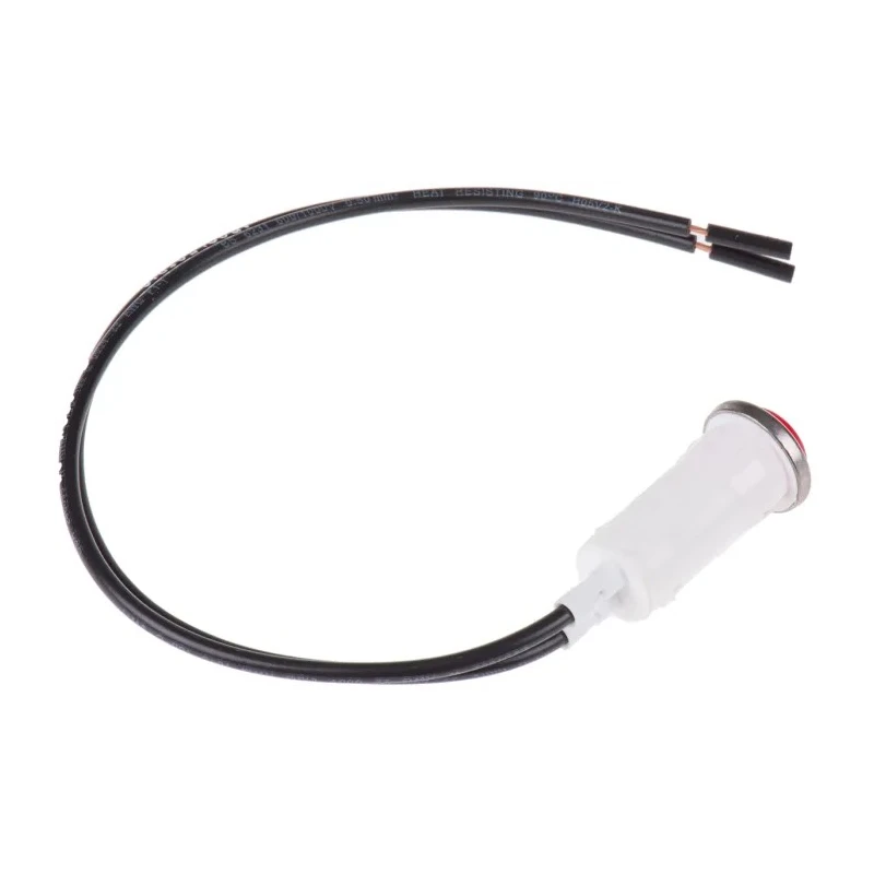 Arcolectric (Bulgin) Ltd 0067 Series Red Panel Mount Indicator 230V AC Lead Wire Termination Prominent Bezel L006700NAA