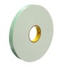 3M 3M 4026 19mm x 33m White Polyurethane Foam Double Sided Tape, 1.6 mm Thick