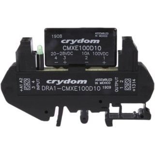 Sensata / Crydom Solid State Interface Relay, Control Voltage 28V DC, DIN Rail Mount, 10A Load Current DRA1-CMXE100D10