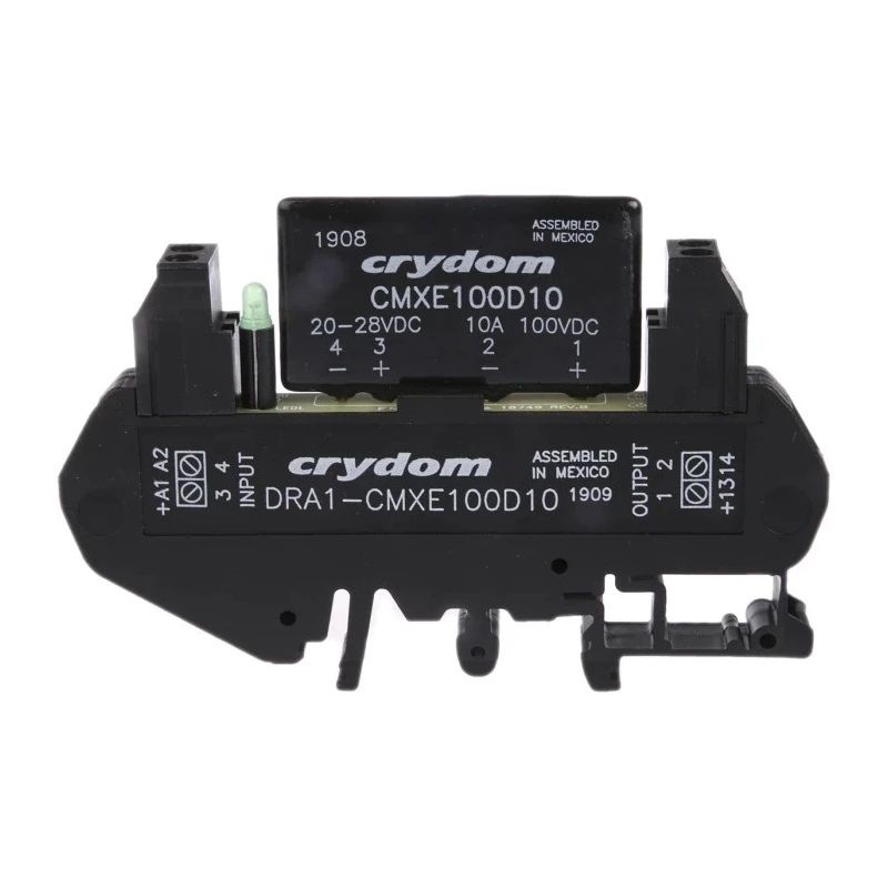 Sensata / Crydom Solid State Interface Relay, Control Voltage 28V DC, DIN Rail Mount, 10A Load Current DRA1-CMXE100D10