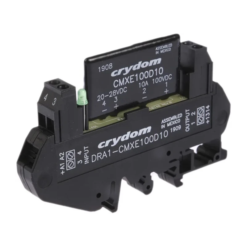 Sensata / Crydom Solid State Interface Relay, Control Voltage 28V DC, DIN Rail Mount, 10A Load Current DRA1-CMXE100D10