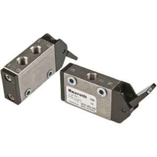EMERSON ? AVENTICS Lever Pneumatic Manual Control Valve ST Series, G 1/8 in, 3/2 Valve Function, Stainless Steel 0820402005
