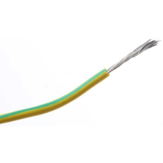 RS PRO Green Yellow Hook Up Wire 11 AWG 32 x 0.2 mm Core Strands 100 m Silicone Rubber 265-3038