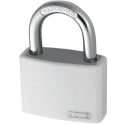 ABUS Keyed Steel and Aluminium Safety Padlock Weatherproof 6.5 mm Shackle, 43 mm Body 50872- T65AL/40 White
