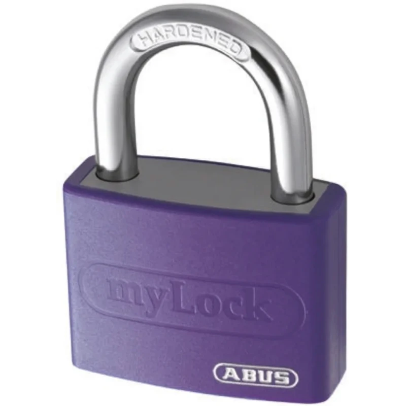 ABUS Keyed Steel and Aluminium Weatherproof Safety Padlock with 6.5 mm Shackle Diameter and 43 mm 50869- T65AL/40 Liliac