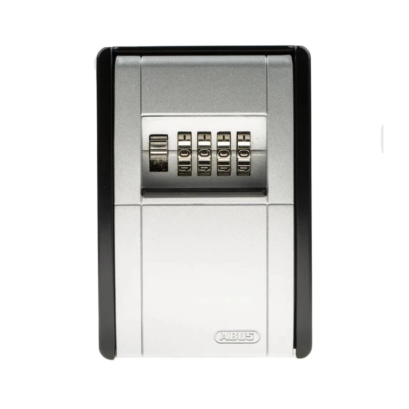 ABUS Zinc Wall Mount Key Lock Box Silver Black 80mm Width 115mm Height 43mm Depth 4-Digit PIN Code 787