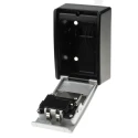 ABUS Zinc Wall Mount Key Lock Box Silver Black 80mm Width 115mm Height 43mm Depth 4-Digit PIN Code 787