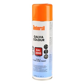 Ambersil 500 ml RAL 3000 Red Satin Spray Paint Zinc Phosphate Enhanced Coating 6190011531