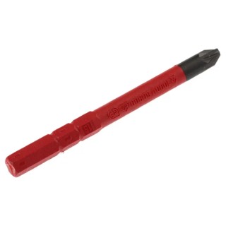 Wiha Screwdriver Bit SL/PZ2 Tip Chrome Vanadium Steel 1 Piece 34590