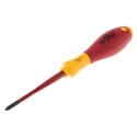 Wiha Insulated Screwdriver PH1 Tip 80 mm Blade Bi-Material Handle VDE/1000V Approved 191mm Overall 10136