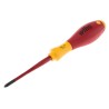 Wiha Insulated Screwdriver PH1 Tip 80 mm Blade Bi-Material Handle VDE/1000V Approved 191mm Overall 10136