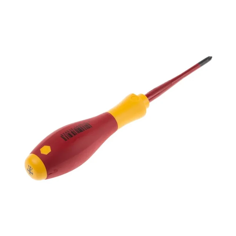 Wiha Insulated Screwdriver PH1 Tip 80 mm Blade Bi-Material Handle VDE/1000V Approved 191mm Overall 10136
