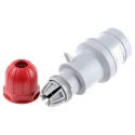 Scame Industrial Power Connector Adapter OPTIMA-REVERSE Cable Mount 3P+PE 16A 415V IP44 Red Straight IP44