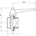 RS PRO Stainless Steel Butterfly Valve Ethylene Propylene Diene Monomer Disc 38.1 mm 265-3735