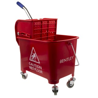 RS PRO 20L Plastic Red Mop Bucket with Handle and Wheels 705-6259
