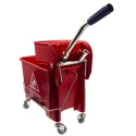 RS PRO 20L Plastic Red Mop Bucket with Handle and Wheels 705-6259