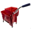RS PRO 20L Plastic Red Mop Bucket with Handle and Wheels 705-6259