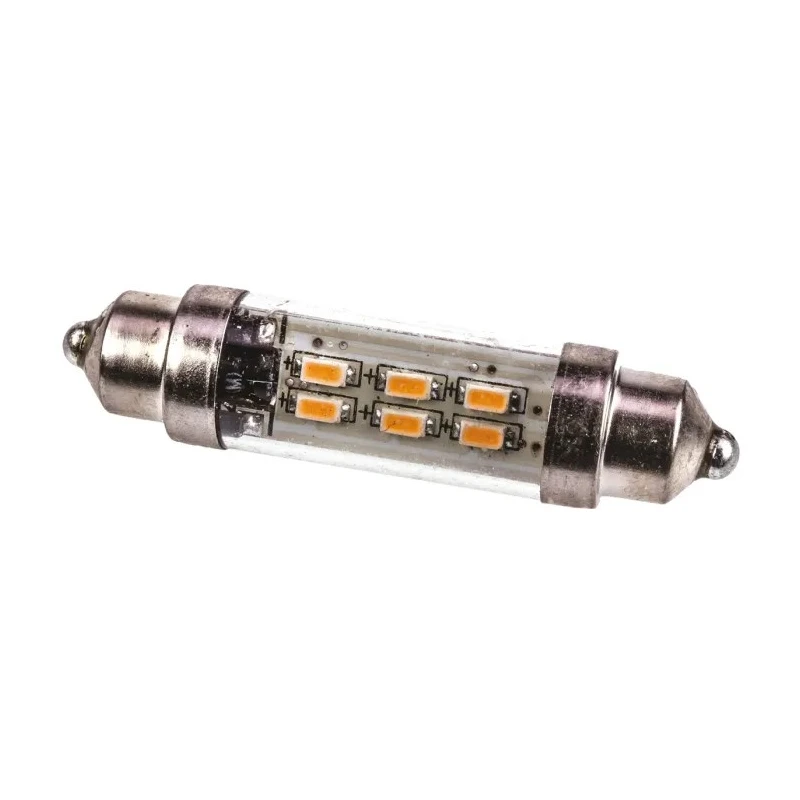 JKL Components LED Car Bulb Festoon Shape 12 V, 12 W, 6000K Warm White LE-0909-11WW