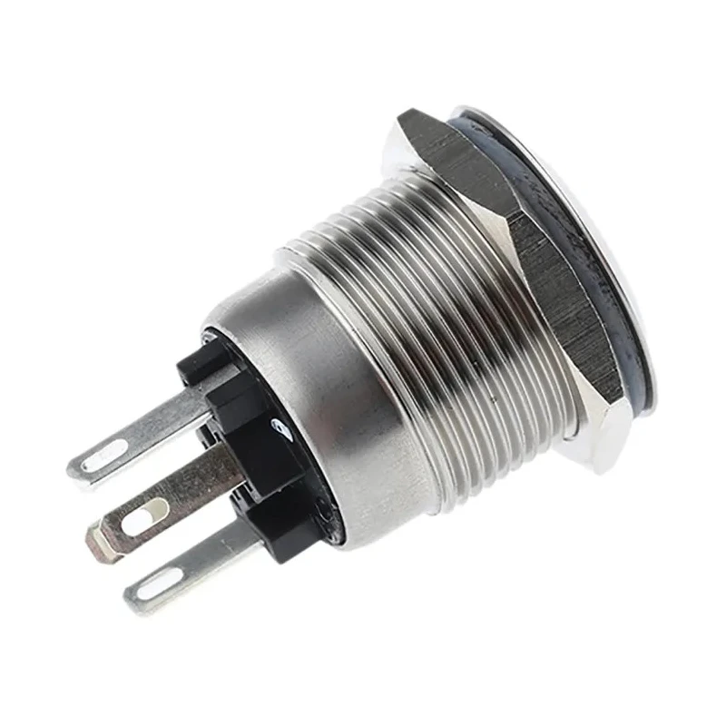 Bulgin Stainless Steel Vandal Resistant Illuminated Push Button Switch, Momentary, Panel Mount, 19.2 mm Cutout, SPST MPI002