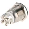 Bulgin Illuminated Push Button Switch Momentary Panel Mount 19.2 mm Cutout SPST White LED IP66 24 V dc MPI002