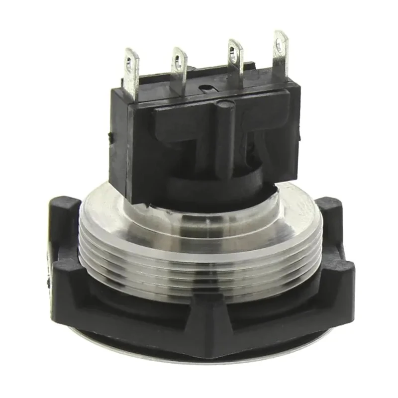 Bulgin Push Button Switch, Momentary, Panel Mount, 27.7 mm Cutout, SPDT, Stainless Steel, IP68, 250V AC, 5A MP0050