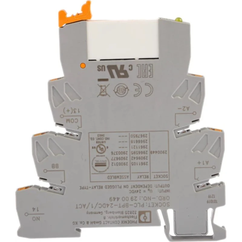 Phoenix Contact Electromechanical Interface Relay DIN Rail Mount 24V DC Coil 10A Switching Current 2900312