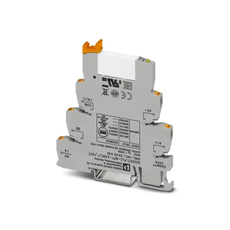 Phoenix Contact Electromechanical Interface Relay DIN Rail Mount 24V DC Coil 10A Switching Current 2900312