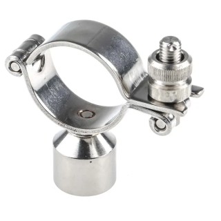 RS PRO Zinc Plated Stainless Steel Silver Hinged Pipe Clamp 0.5 in 265-5270