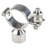 RS PRO Zinc Plated Stainless Steel Silver Hinged Pipe Clamp 0.5 in 265-5270