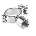 RS PRO Zinc Plated Stainless Steel Silver Hinged Pipe Clamp 0.5 in 265-5270